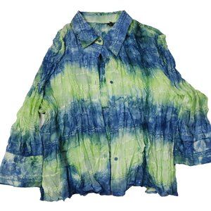 Green And Blue Blouse
